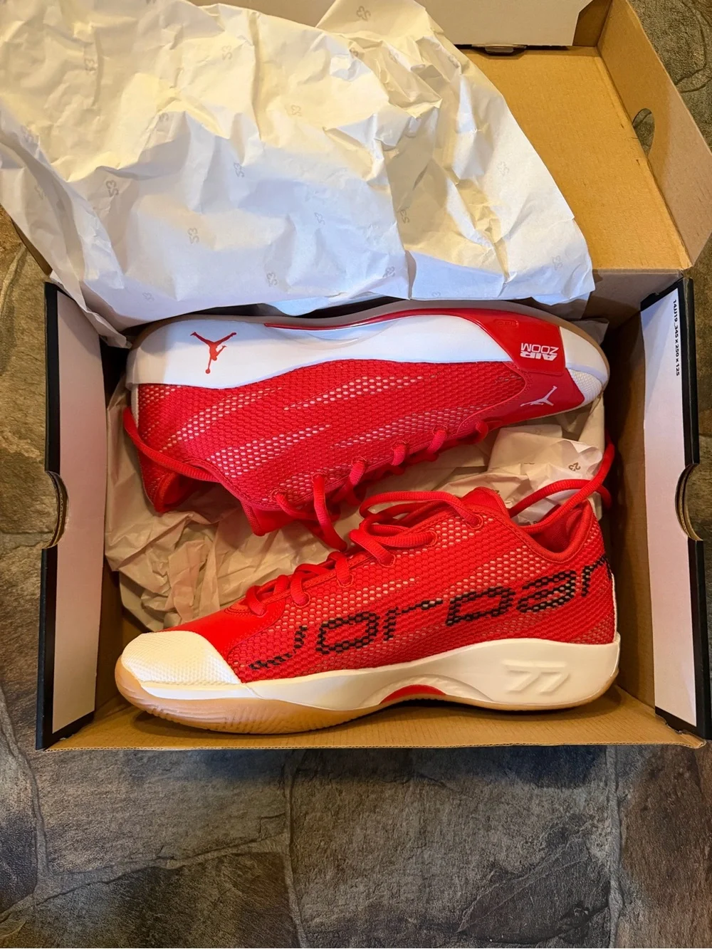 Nike Jordan Luka 77 PF Chili Red Gum Mens Basketball Shoes IF1611-600(size 11.5)